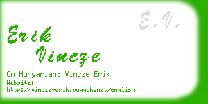 erik vincze business card